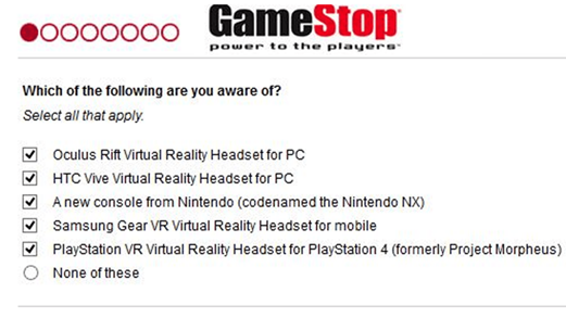 GameStop Customer Feedback Survey