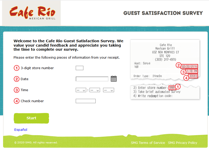 Cafe Rio Guest Satisfaction Survey 