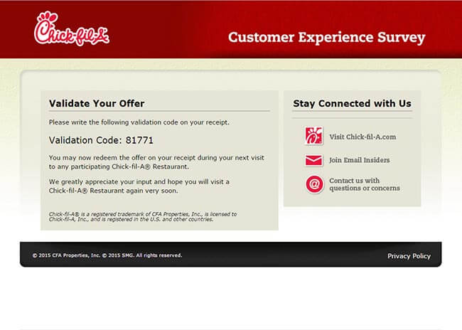 Mycfavisit Customer Experience Survey To Win Free Sandwich