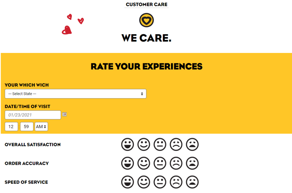 Which wich Survey guide