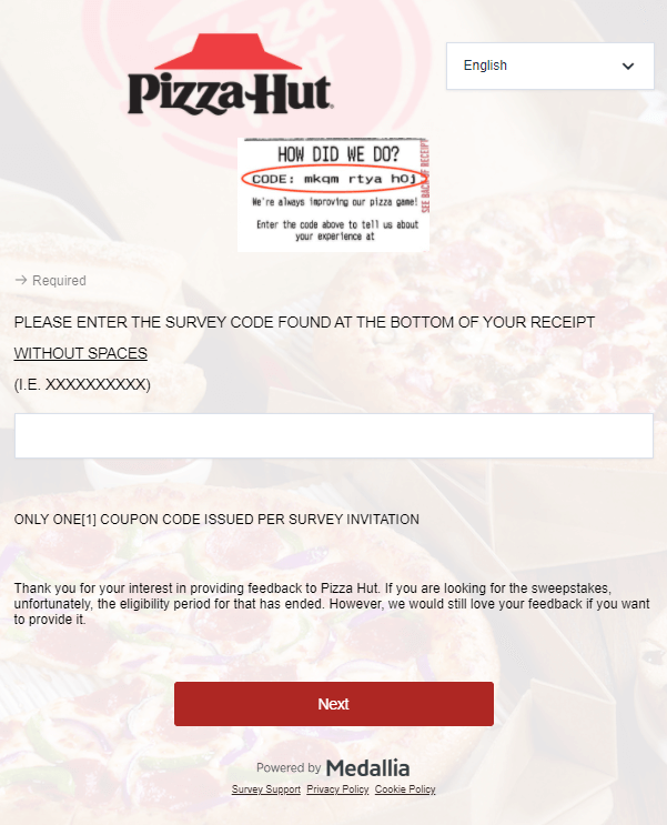 TellPizzaHut survey