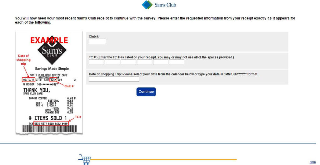 sams survey code