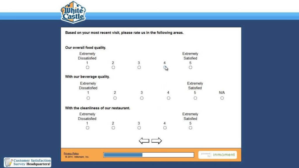 White Castle Survey Questions