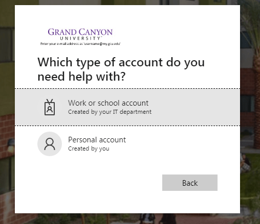 Choose Preferred Option to Reset GCU Student Portal Login Password