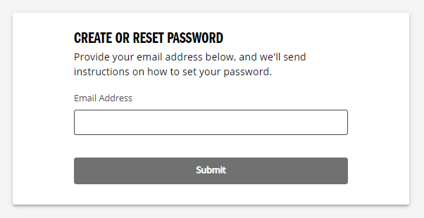 Enter Email Id to Reset Password of Kaptest.com