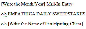 Mail Example to Participate in Family Dollar Survey