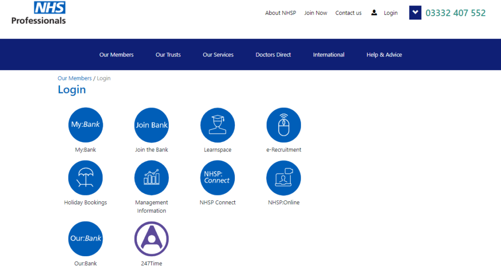 NHSP Login Bank nhsp uk login NHS Professional Account Benefits