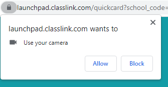 click on allow to use your camera