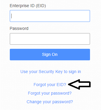 click on forgot eid in 4myhr marriott login page