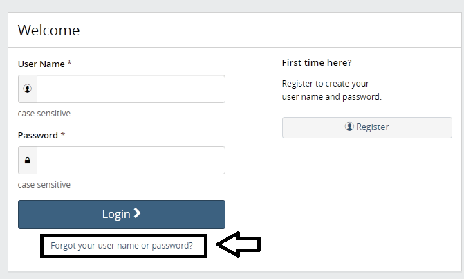 click on forgot your username or password in myhtspace login page