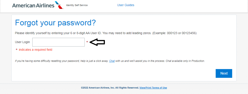 enter user login click on next and follow on screen instruction to reset myenvoyair password