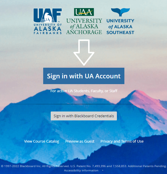 open official website and click on sign in with ua account
