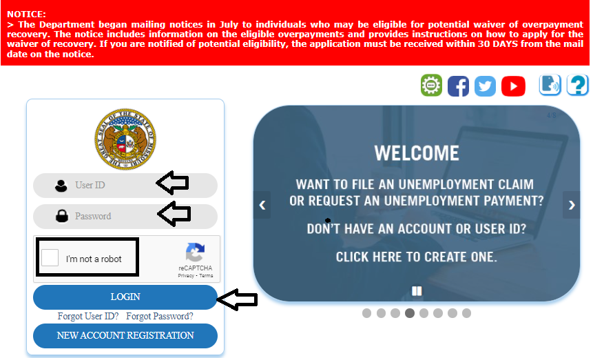 uinteract missouri unemployment login