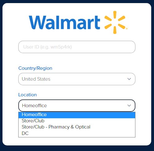 add required information to login into walmart gta portal