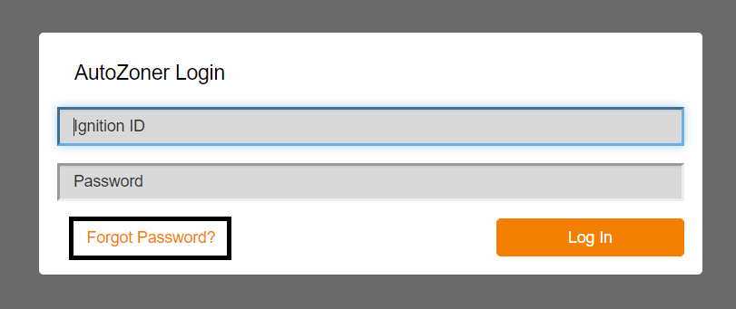 click on forgot password in autozoner login page