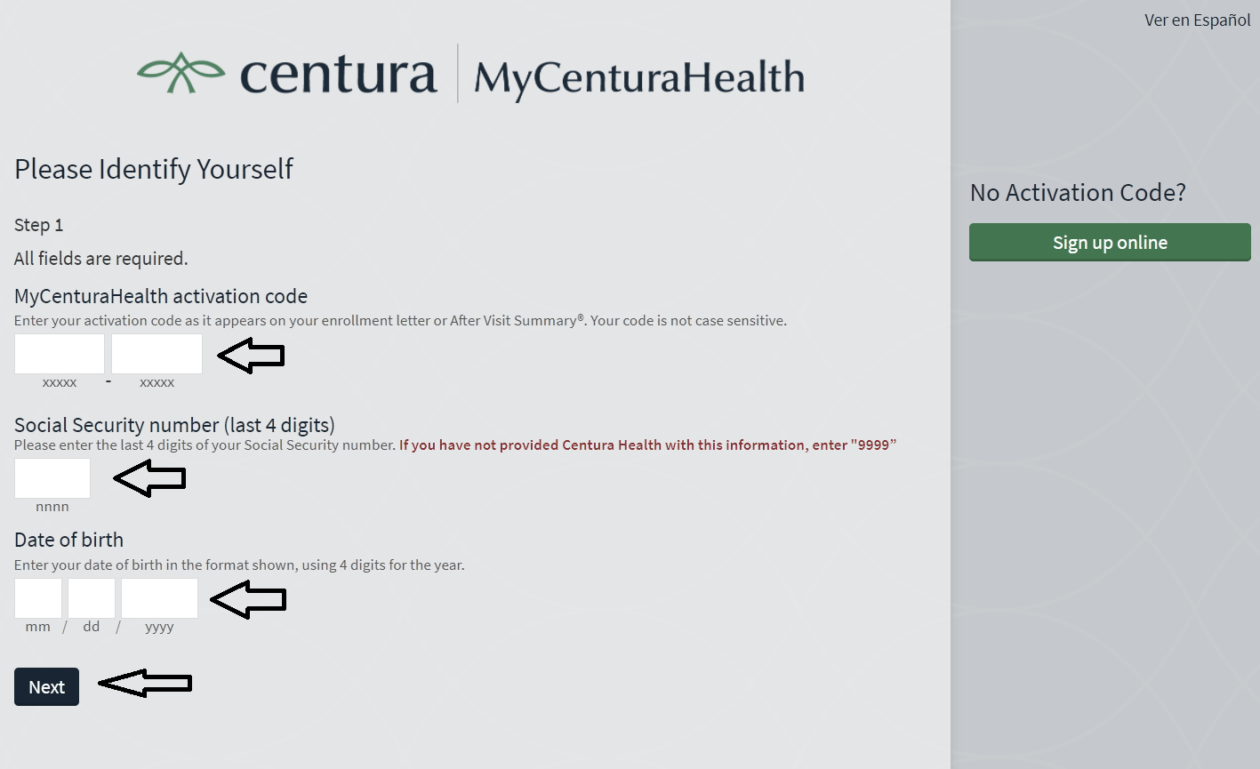 register mycenturahealth portal login account