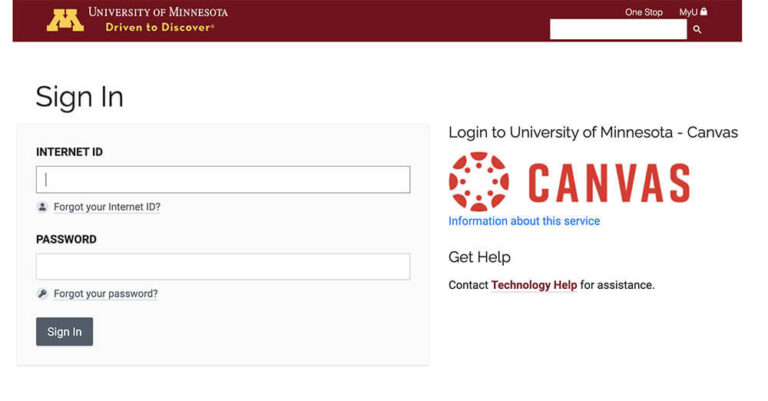 umn canvas login guide