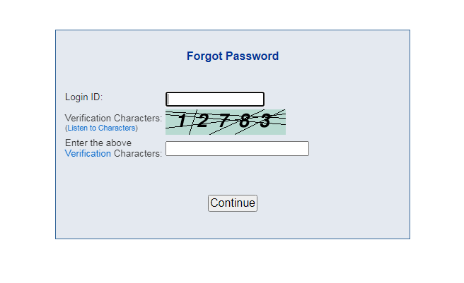 enter login id and verification code to reset accurint password