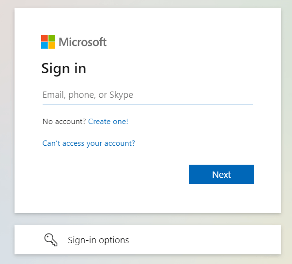 go to microsoft sign in page