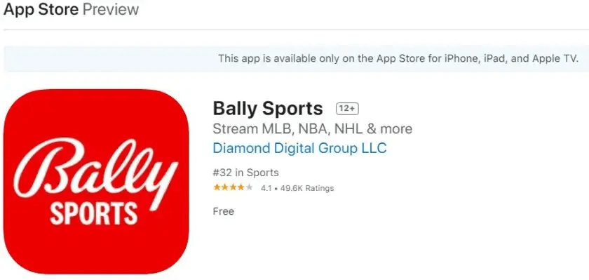 activate ballysports app on apple tv