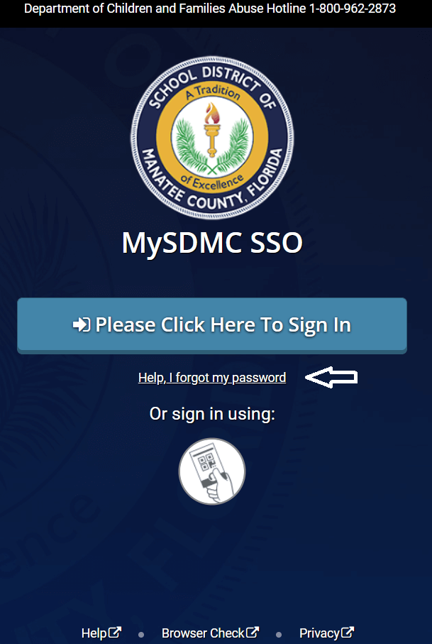 click on I forgot my password in mysdmc sso login page
