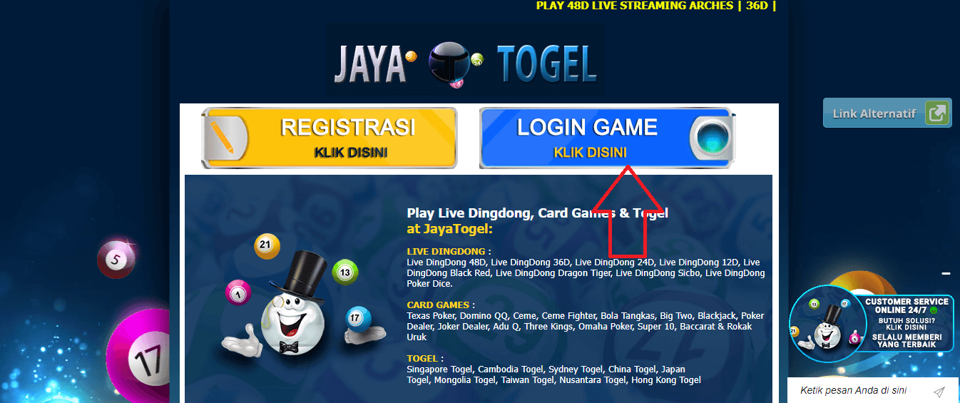 click on login in jayatogel website