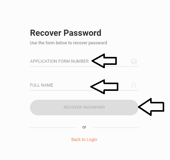 enter details to reset allen student login password