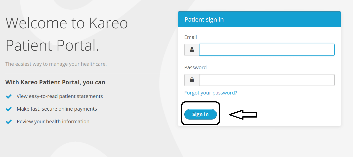 kareo patient portal login