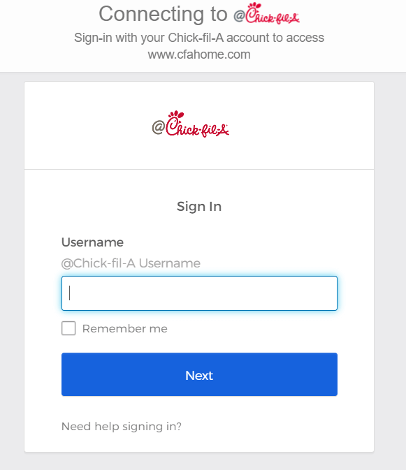 CFAhome Login At Www cfahome Chick fil A Employee Portal Login