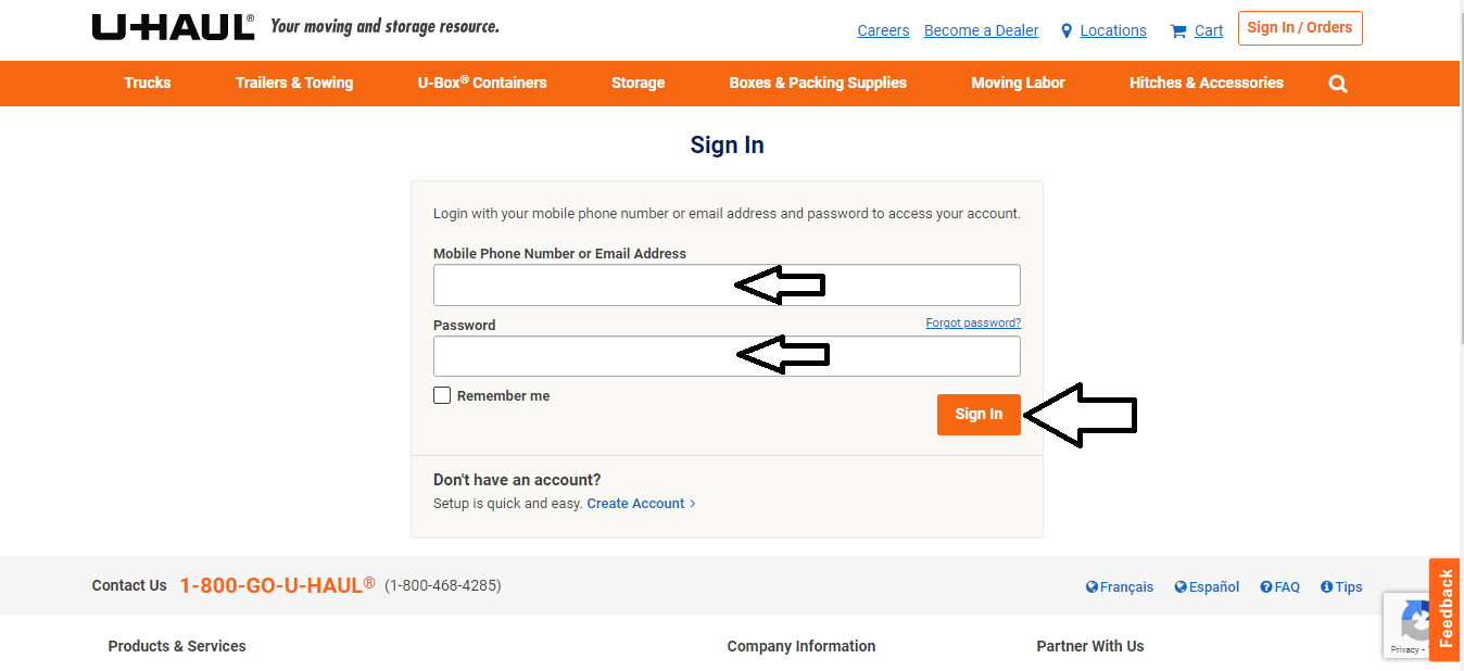 Uhaul Login Pos Login Pages Info
