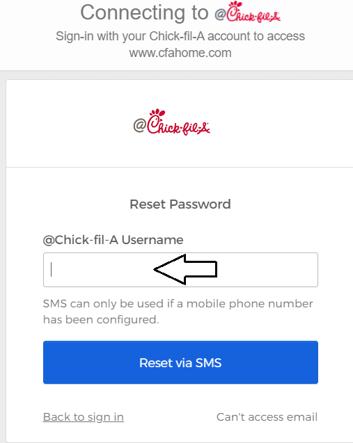 reset cfahome login password