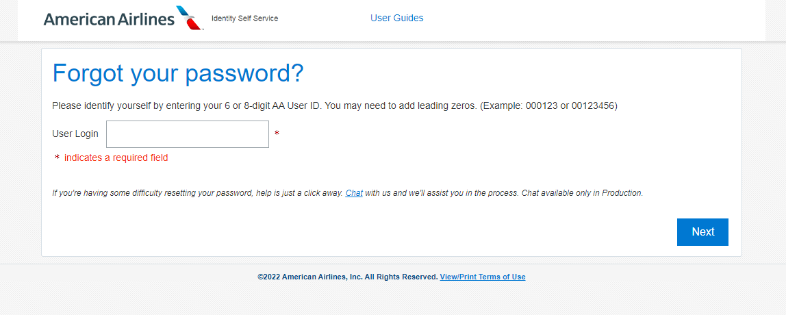 reset newjetnet aa login password