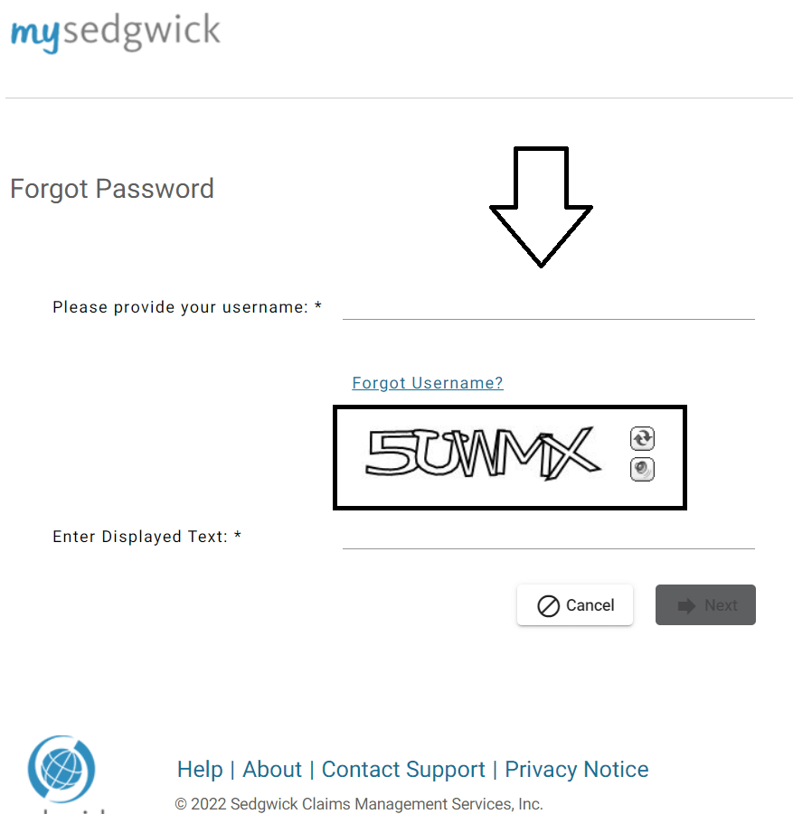 reset sedwick walmart login password