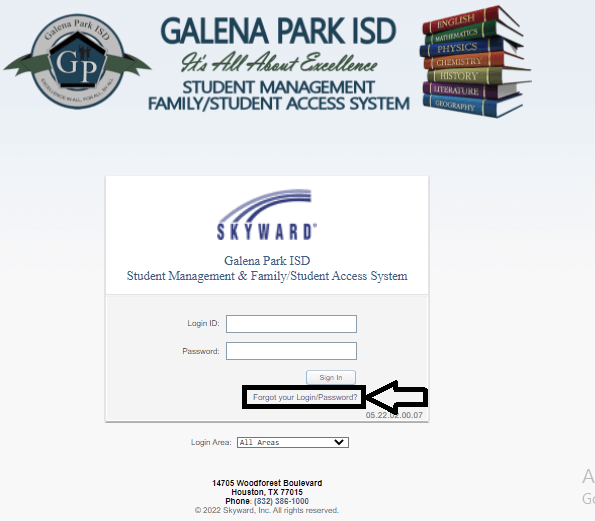 click on forgot password in skyward gpisd login page