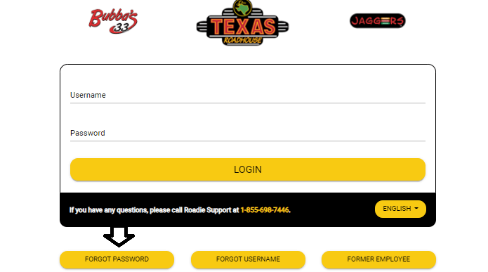 click on forgot password in txrhlive login portal