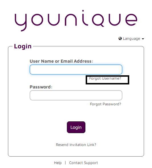click on forgot username option