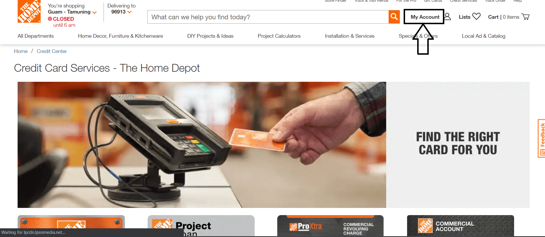 Home Depot My Card Account