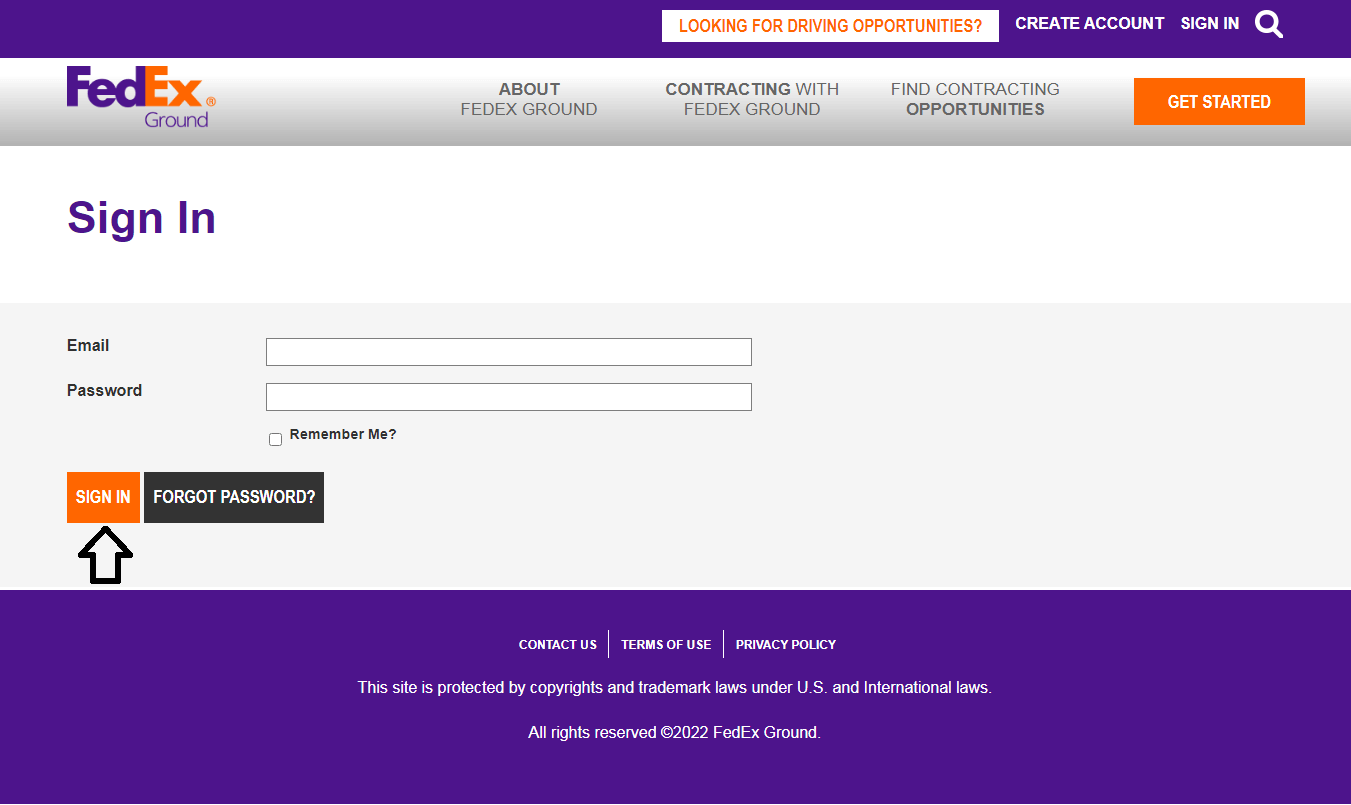 enter required details to login to mygroundbizaccount