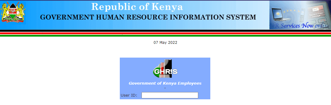 enter userid in ghris payslip online