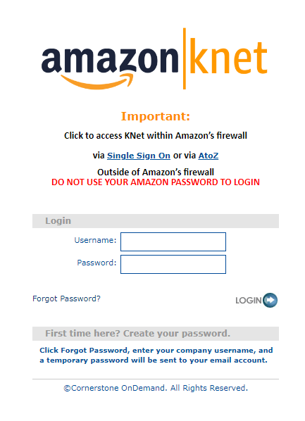 login to amazon knet account