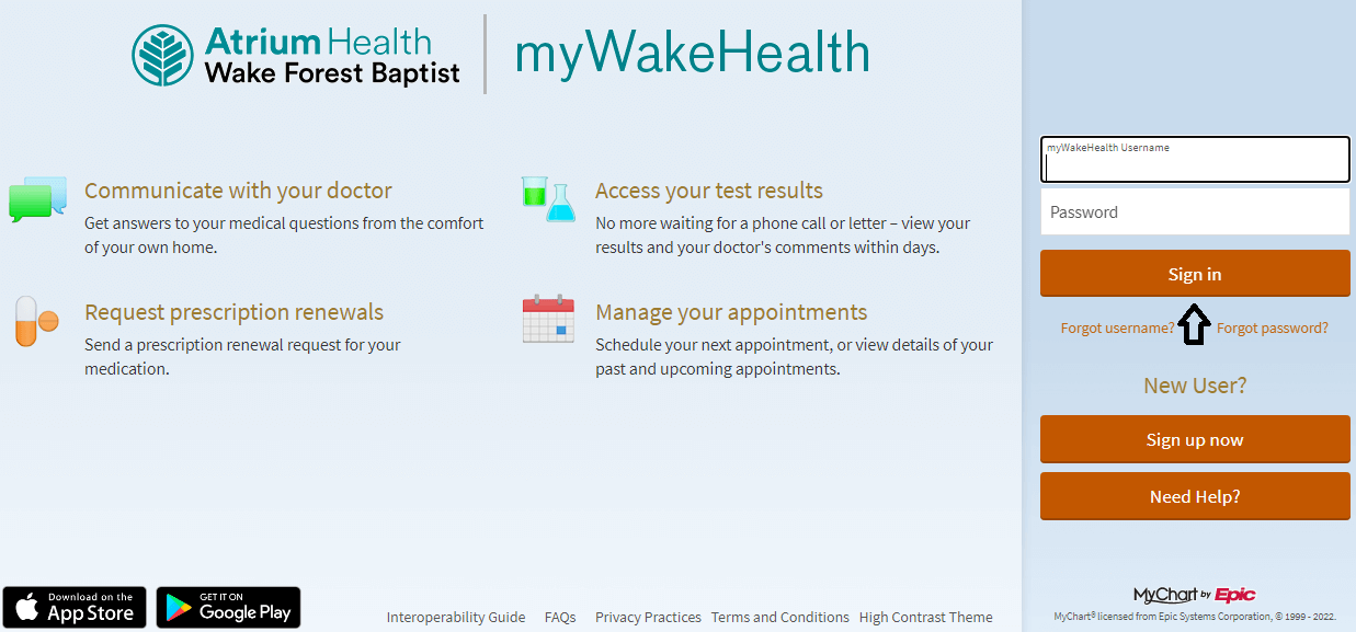 login to mywakehealth account