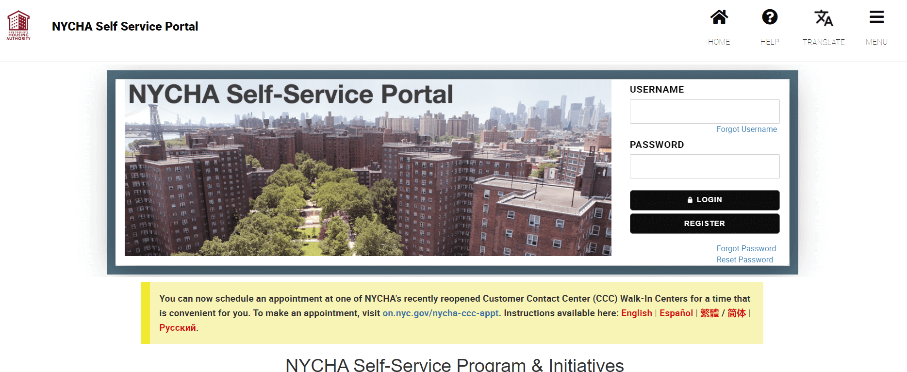 login to nycha self service portal