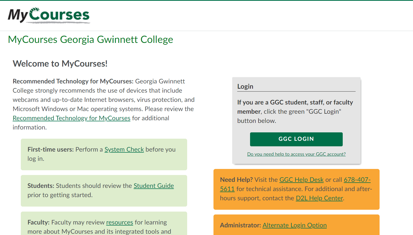 open banner ggc edu portal and click on ggc login