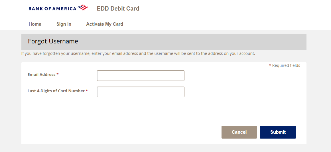 Bank Of America EDD Debit Card Login At Visaprepaidprocessing eddcard