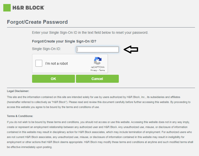 reset hrblock dna login password