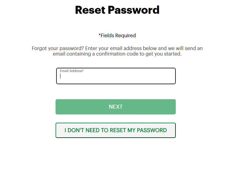 reset mysubwaycard login password