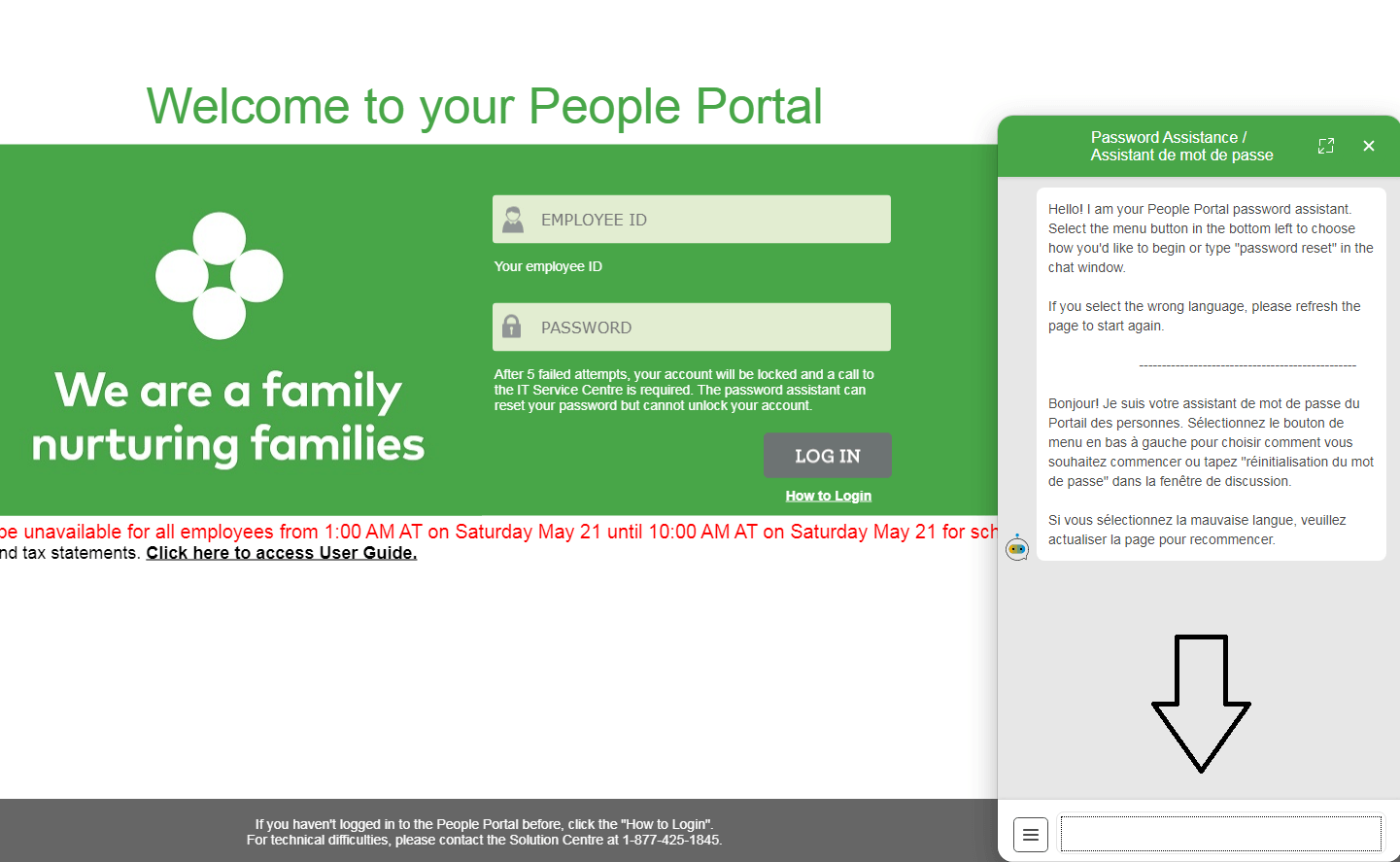 reset sobeys peoples portal loging password