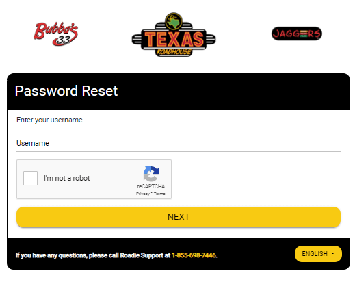 reset txrhlive employee login password
