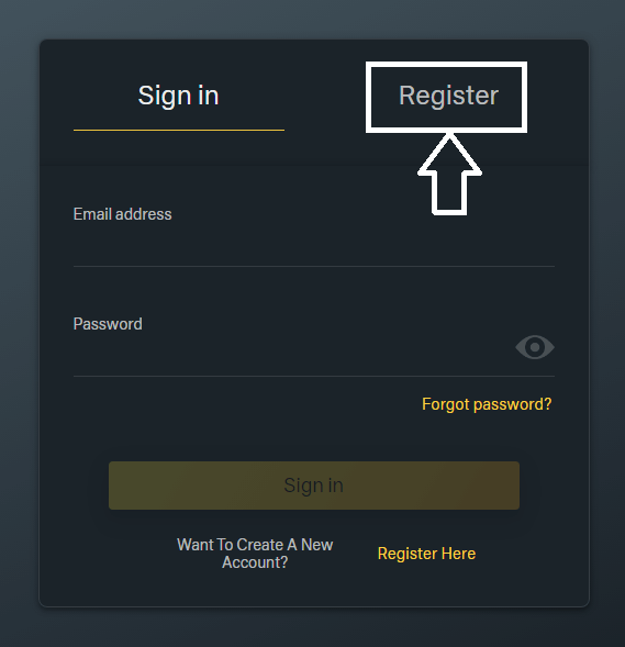 click on register in my5 tv login page