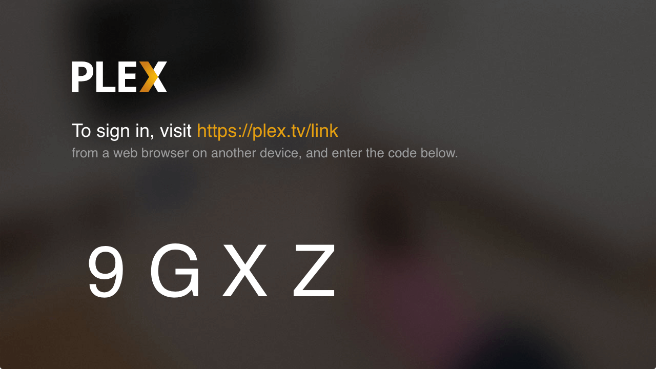 enter plex tv code